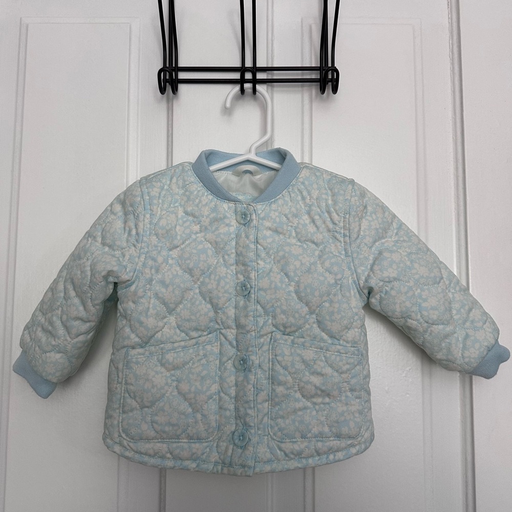 Cat & Jack Light Blue Quilted Baby Jacket 12M